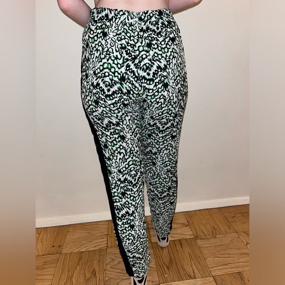 French Connection Green and Black Animal Print Pants - Picture 3 of 6